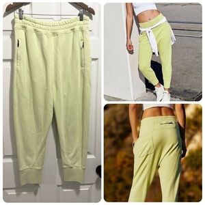 Free People Movement June Bug Joggers Neon Green Yellow Track Pants Size XS